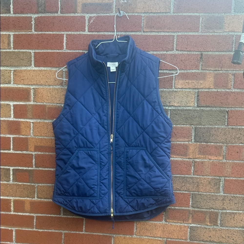 J.Crew Quilted Puffer Vest – Navy Blue – Size XL